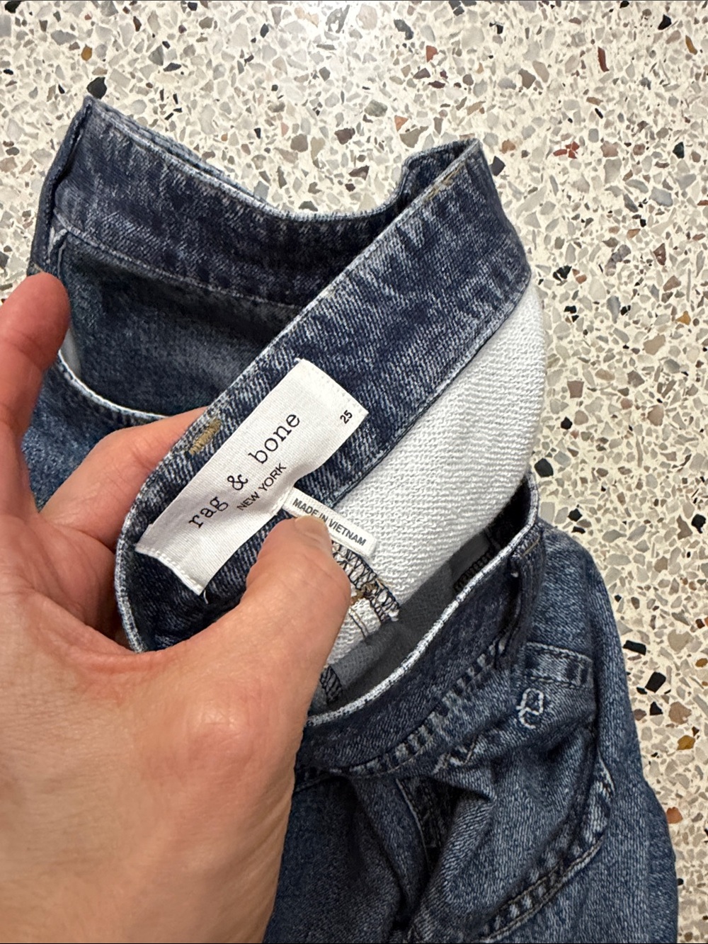 Rag & Bone Miramar soft jeans zipper front pocketless back 25 - Picture 7 of 8